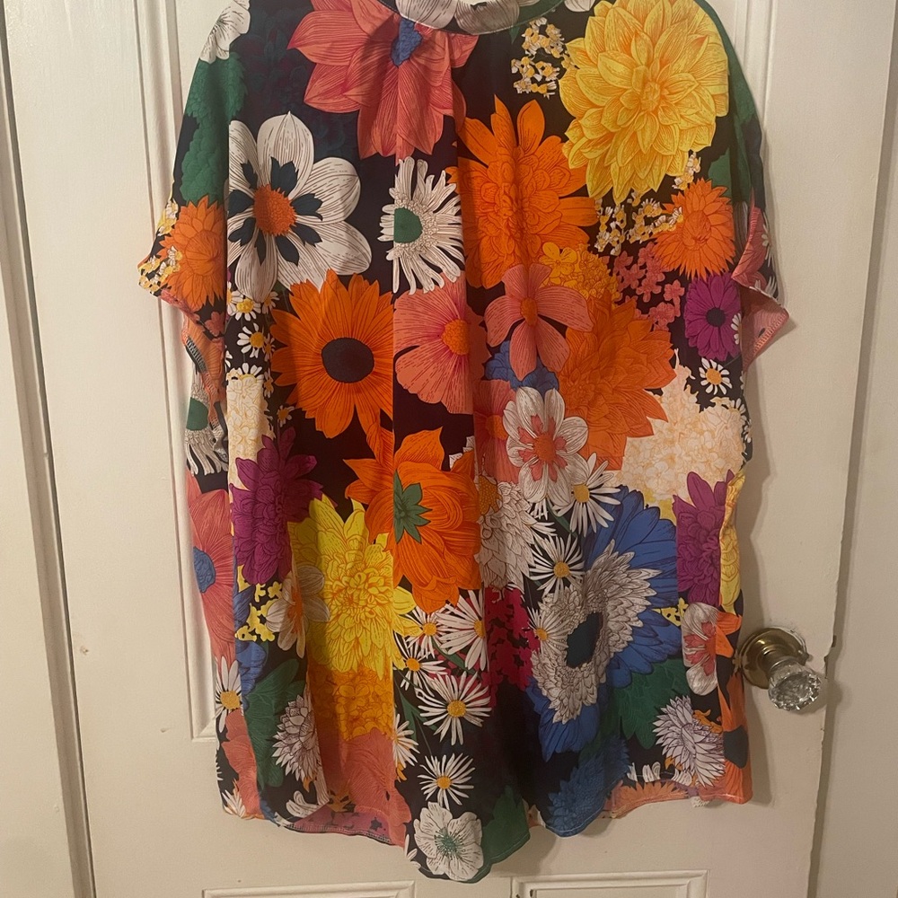 SHEIN Multicolor Floral Blouse